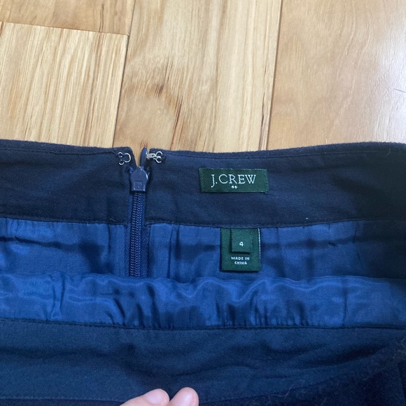 J. Crew NWOT Navy Wool Blend Mini Skirt 4 - Picture 9 of 11